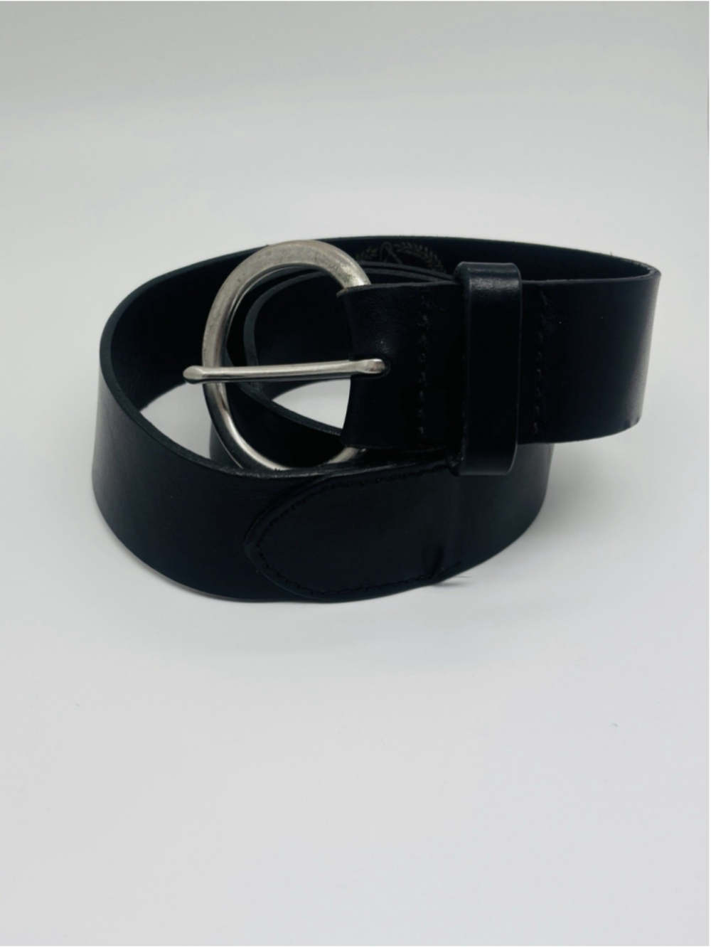 Gap Black Leather Belt Small Silver Buckle Made in USA